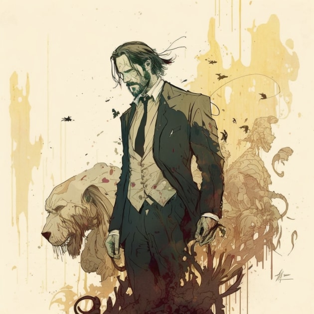 john-wick-art-style-of-heinrich-kley