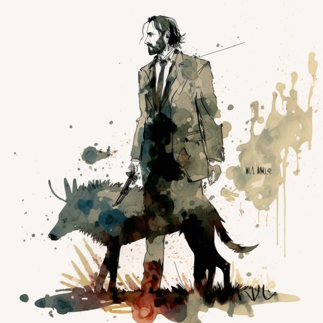 john-wick-art-style-of-quentin-blake