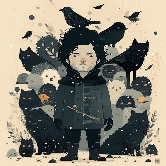 jon-snow-art-style-of-amy-earles