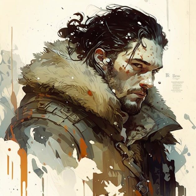 jon-snow-art-style-of-greg-tocchini