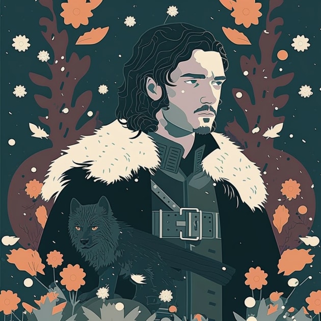 jon-snow-art-style-of-josh-agle