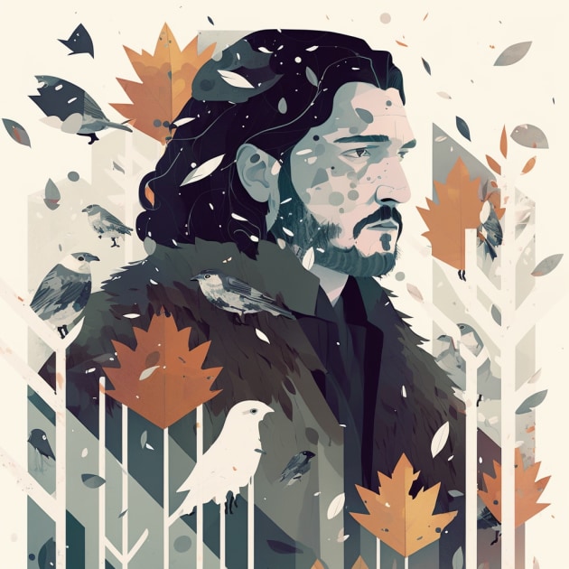 jon-snow-art-style-of-keith-negley