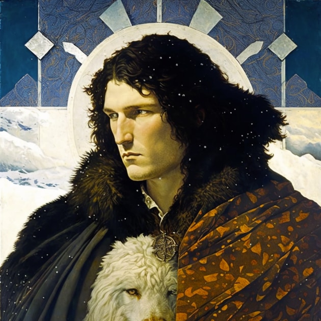 jon-snow-art-style-of-leon-bakst