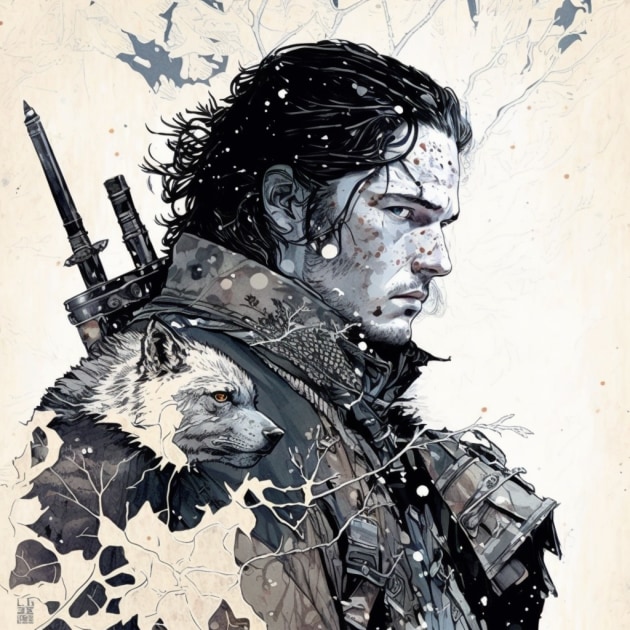 jon-snow-art-style-of-michael-kaluta