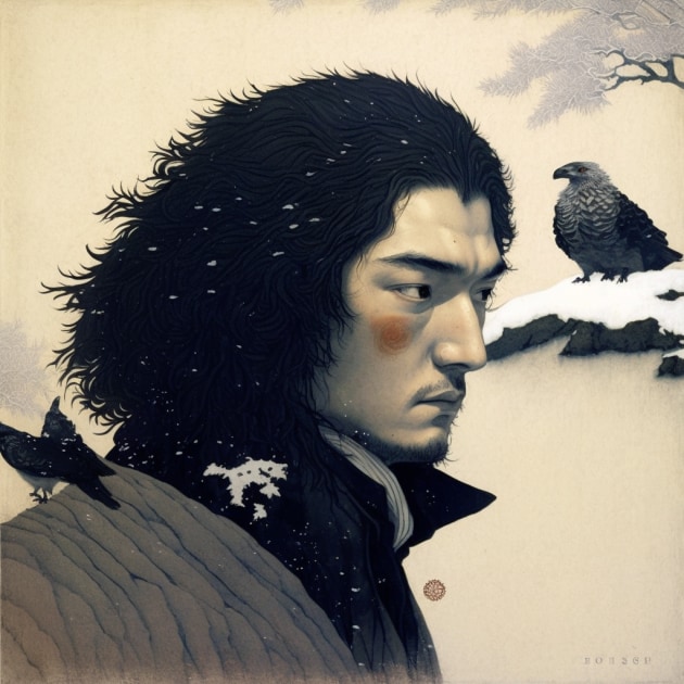 jon-snow-art-style-of-ohara-koson