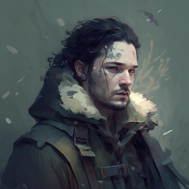 jon-snow-art-style-of-peter-mohrbacher