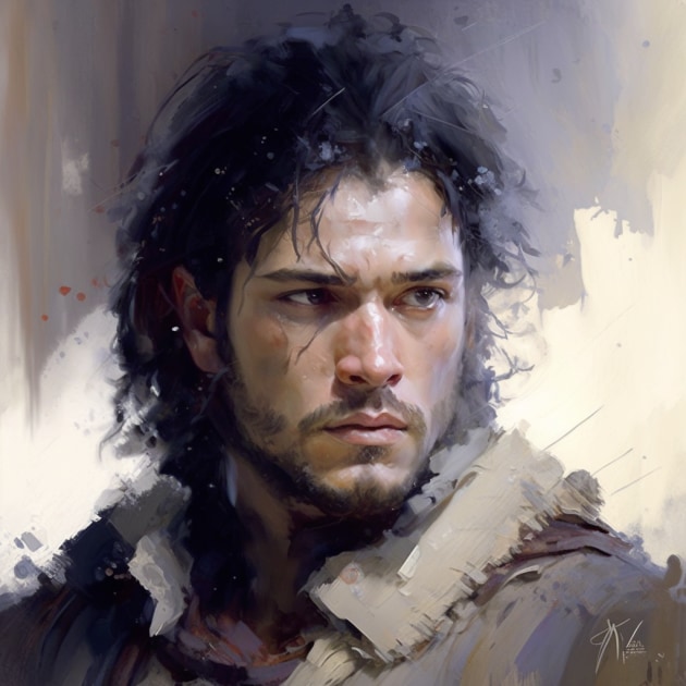 jon-snow-art-style-of-pino-daeni