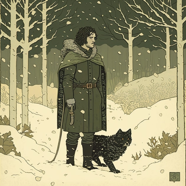 jon-snow-art-style-of-randolph-caldecott