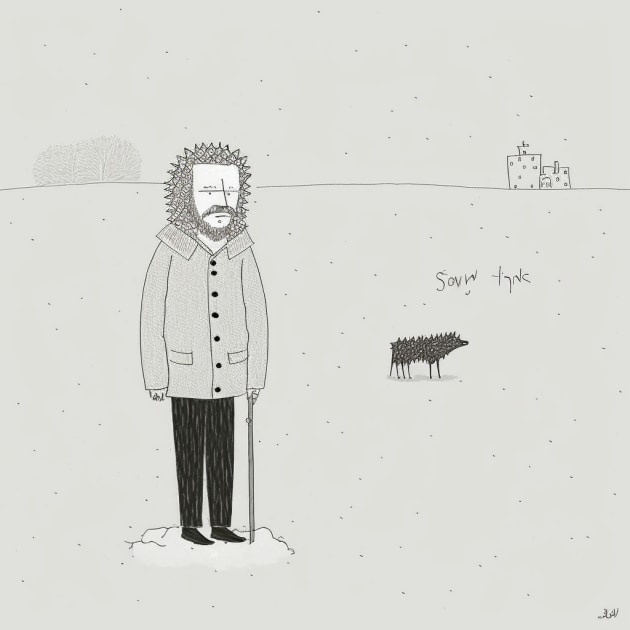 jon-snow-art-style-of-saul-steinberg