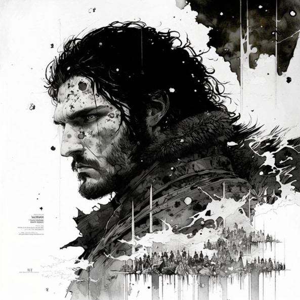 jon-snow-art-style-of-sergio-toppi