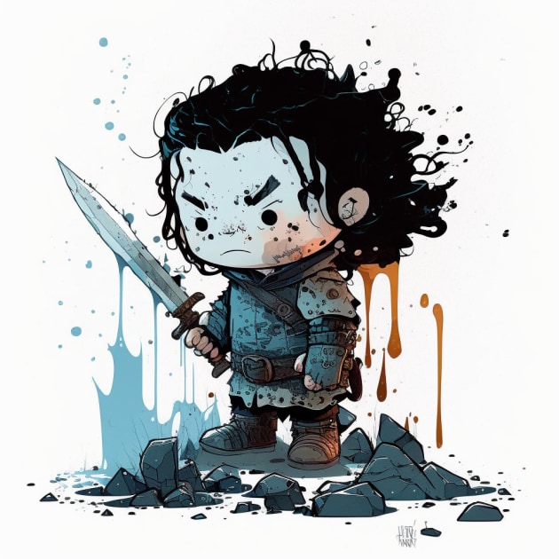 jon-snow-art-style-of-skottie-young