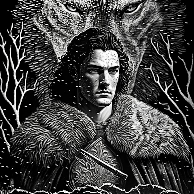 jon-snow-art-style-of-virgil-finlay