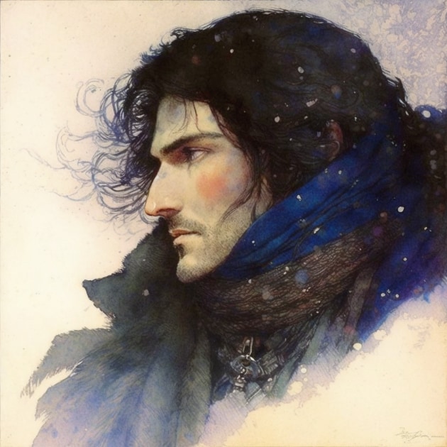 jon-snow-art-style-of-warwick-goble