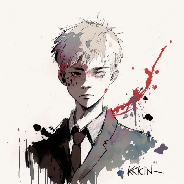 ken-kaneki-art-style-of-quentin-blake