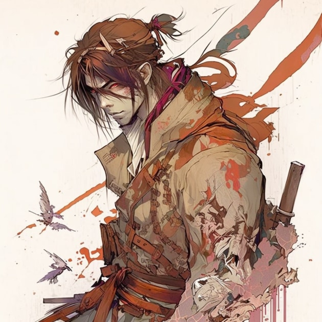 kenshin-himura-art-style-of-greg-tocchini