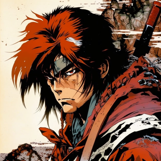 kenshin-himura-art-style-of-jack-kirby