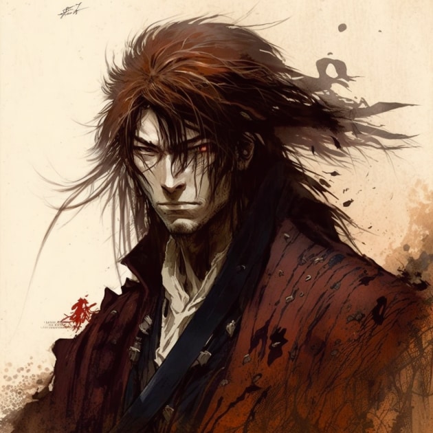 kenshin-himura-art-style-of-william-timlin