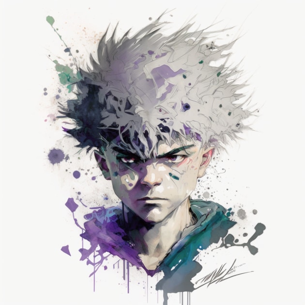 killua-zoldyck-art-style-of-david-mack