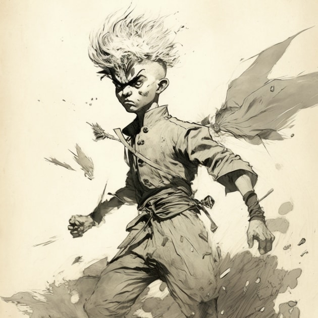 killua-zoldyck-art-style-of-heinrich-kley