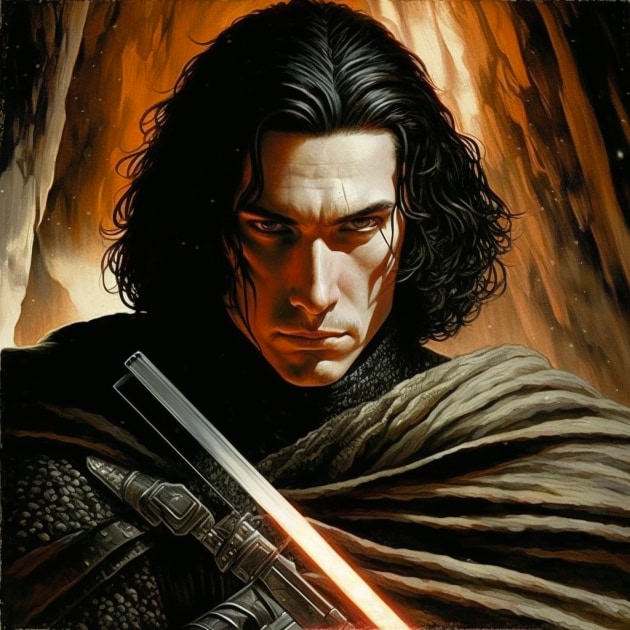 kylo-ren-art-style-of-larry-elmore