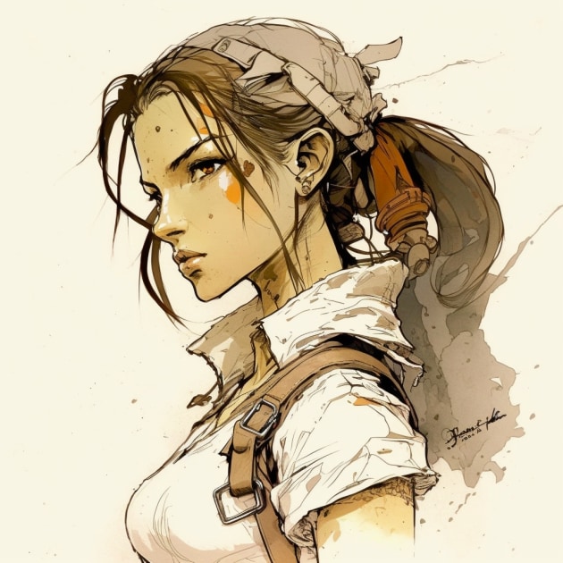 lara-croft-art-style-of-akihiko-yoshida