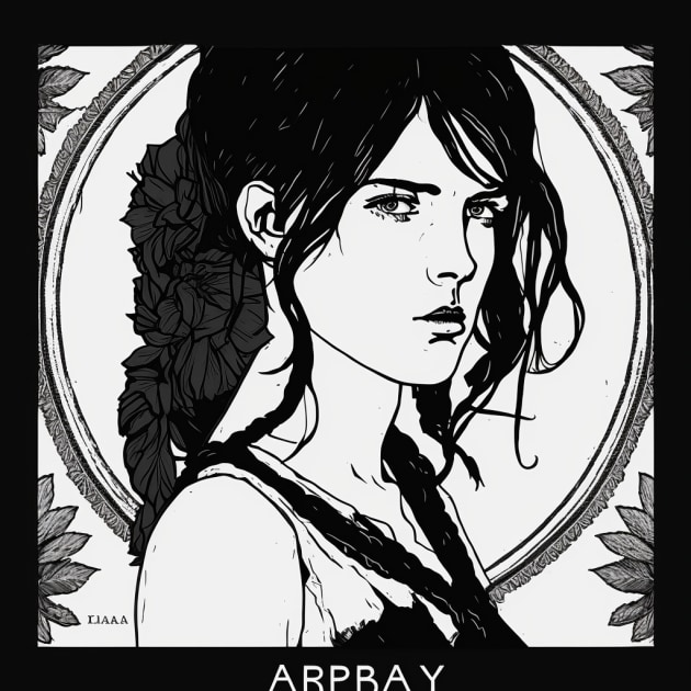 lara-croft-art-style-of-aubrey-beardsley