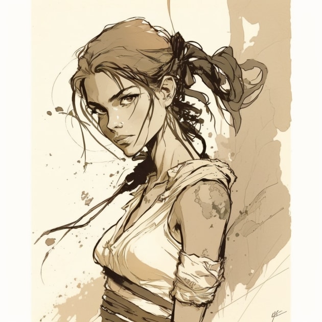 lara-croft-art-style-of-claire-wendling