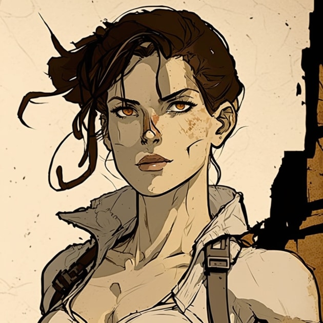 lara-croft-art-style-of-egon-schiele