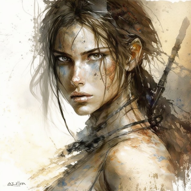 lara-croft-art-style-of-luis-royo