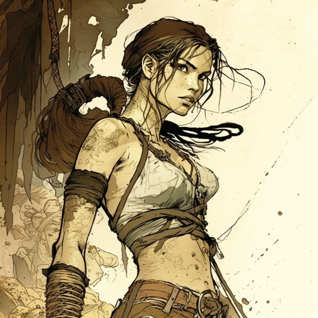 lara-croft-art-style-of-michael-kaluta