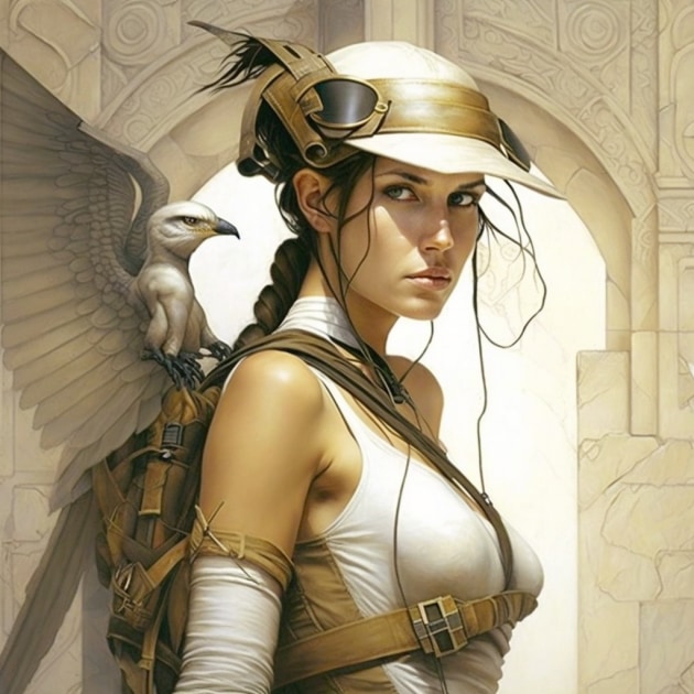 lara-croft-art-style-of-michael-parkes