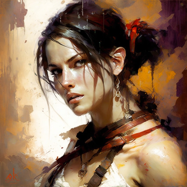 lara-croft-art-style-of-pino-daeni