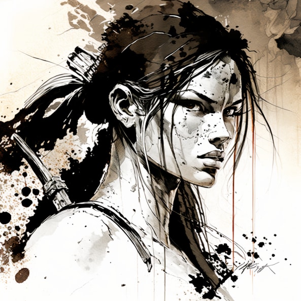 lara-croft-art-style-of-sergio-toppi