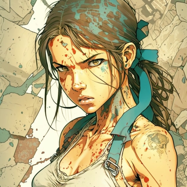 lara-croft-art-style-of-shintaro-kago