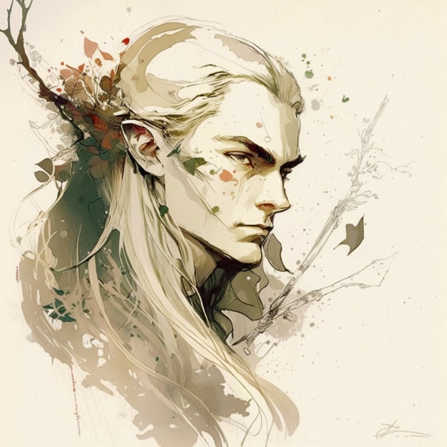 legolas-art-style-of-claire-wendling