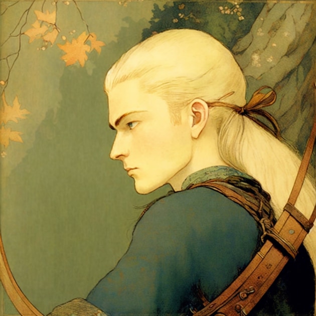 legolas-art-style-of-edmund-dulac