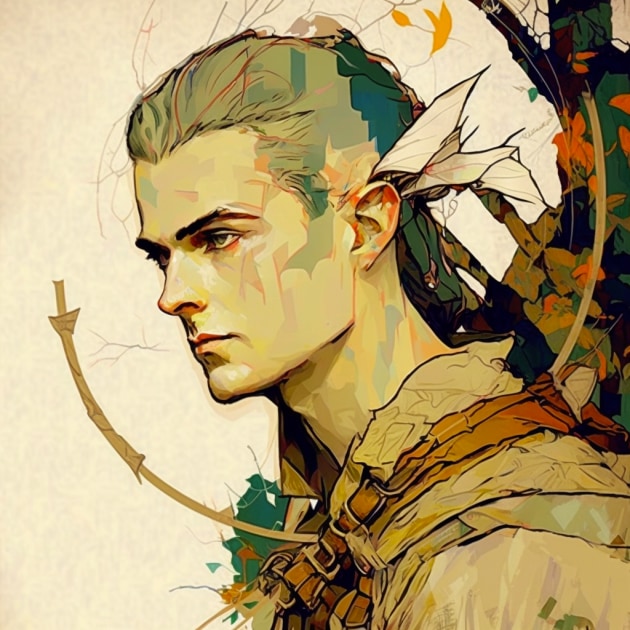 legolas-art-style-of-egon-schiele