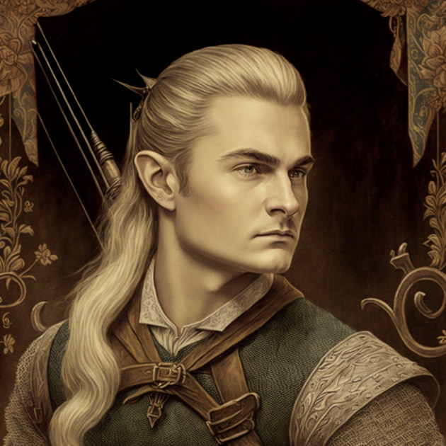 legolas-art-style-of-john-tenniel