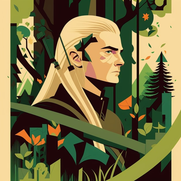 legolas-art-style-of-josh-agle