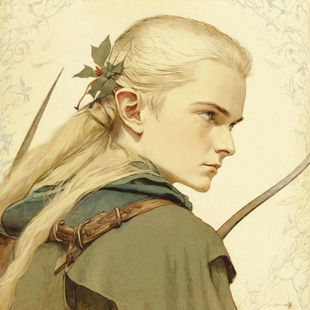 legolas-art-style-of-randolph-caldecott