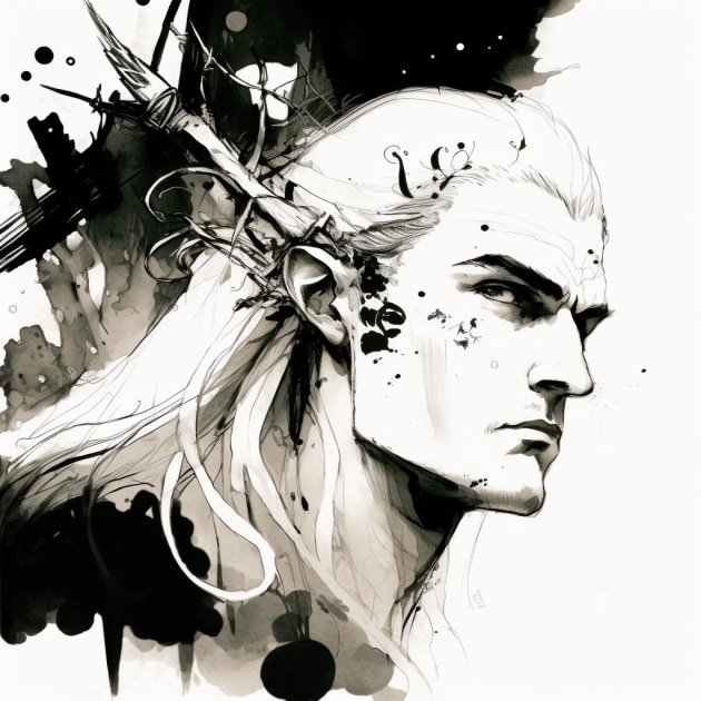 legolas-art-style-of-sergio-toppi