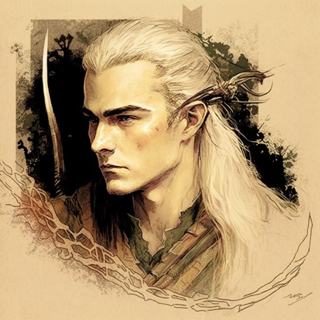 legolas-art-style-of-william-timlin