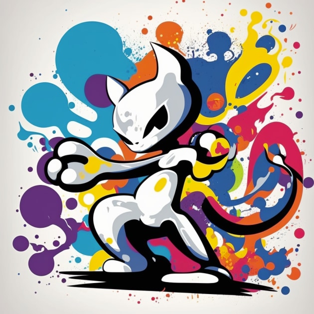 mewtwo-art-style-of-jon-burgerman