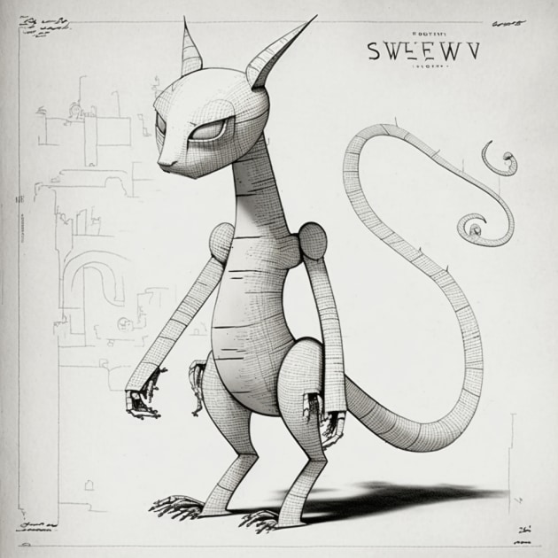 mewtwo-art-style-of-saul-steinberg