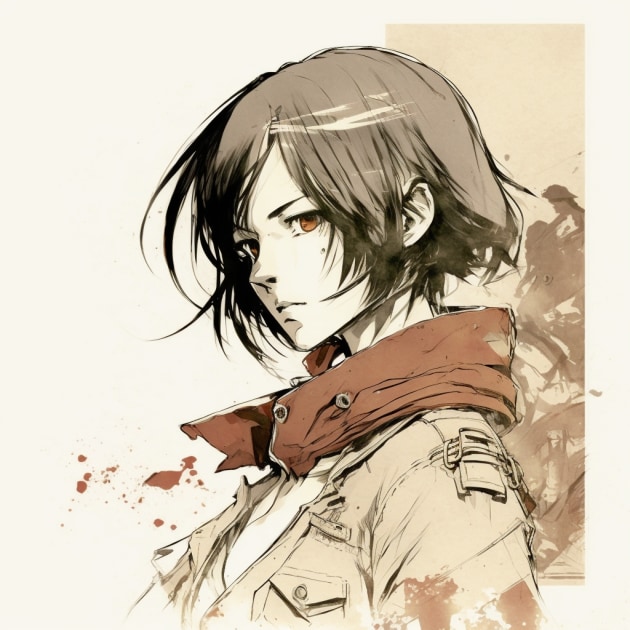 mikasa-ackerman-art-style-of-akihiko-yoshida