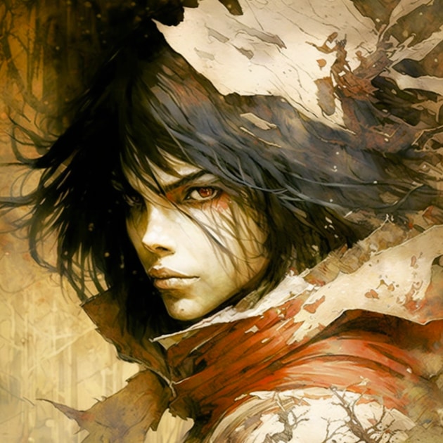 mikasa-ackerman-art-style-of-brian-froud