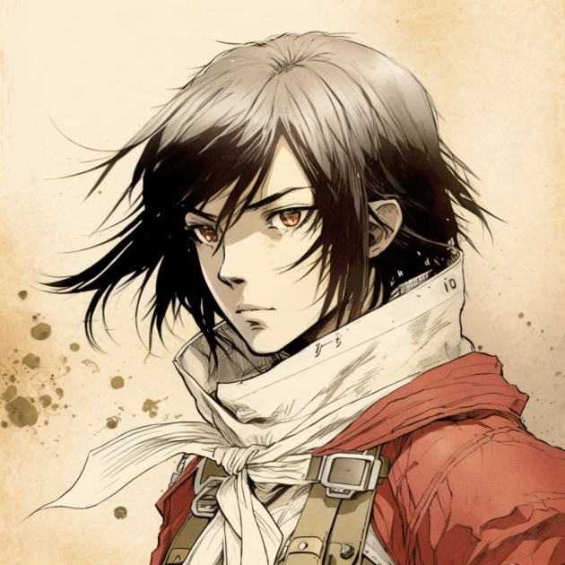 mikasa-ackerman-art-style-of-charles-vess