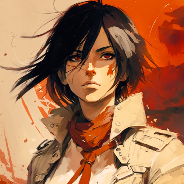 mikasa-ackerman-art-style-of-coby-whitmore