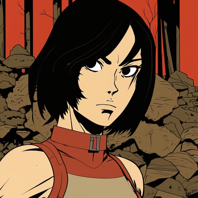 mikasa-ackerman-art-style-of-darwyn-cooke