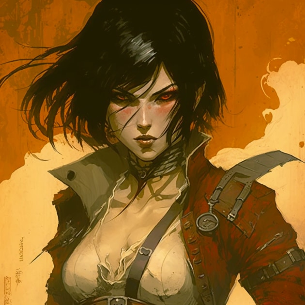 mikasa-ackerman-art-style-of-gerald-brom